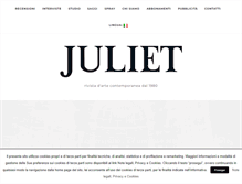 Tablet Screenshot of julietartmagazine.com